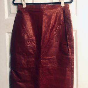Genuine Leather Skirt
